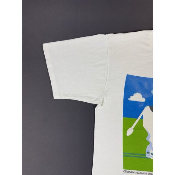 Vintage 1990 Cows Ice Cream Art Tee Single Stitch Prince Edward Island Promo - Picture 6 of 15